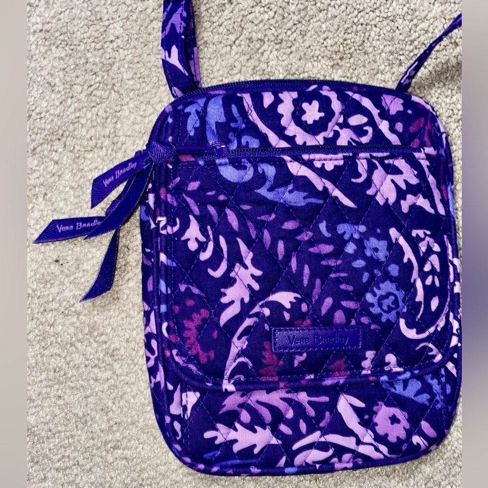 “Vera Bradley” Crossbody Bag- Purple/Blue Floral